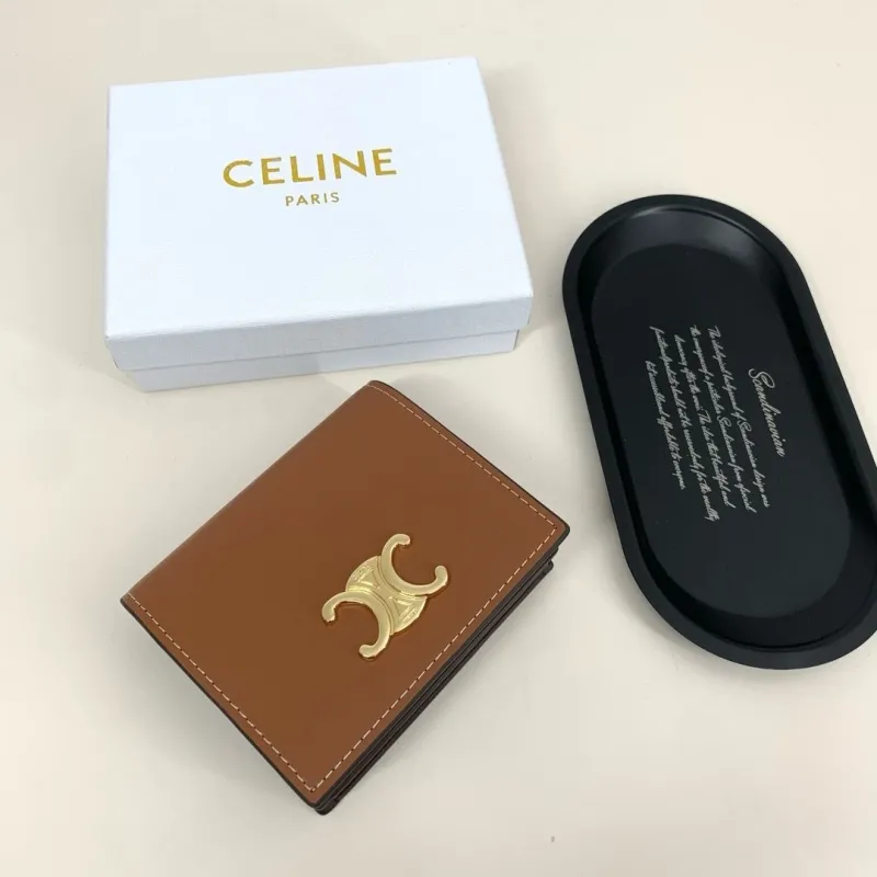 Celine Brown Leather Wallet - Image 3