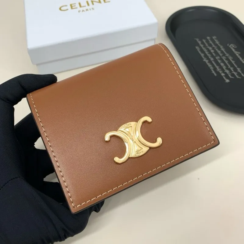 Celine Brown Leather Wallet - Image 4