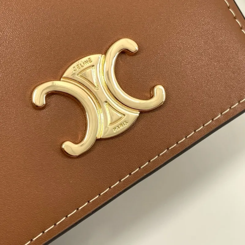 Celine Brown Leather Wallet - Image 5