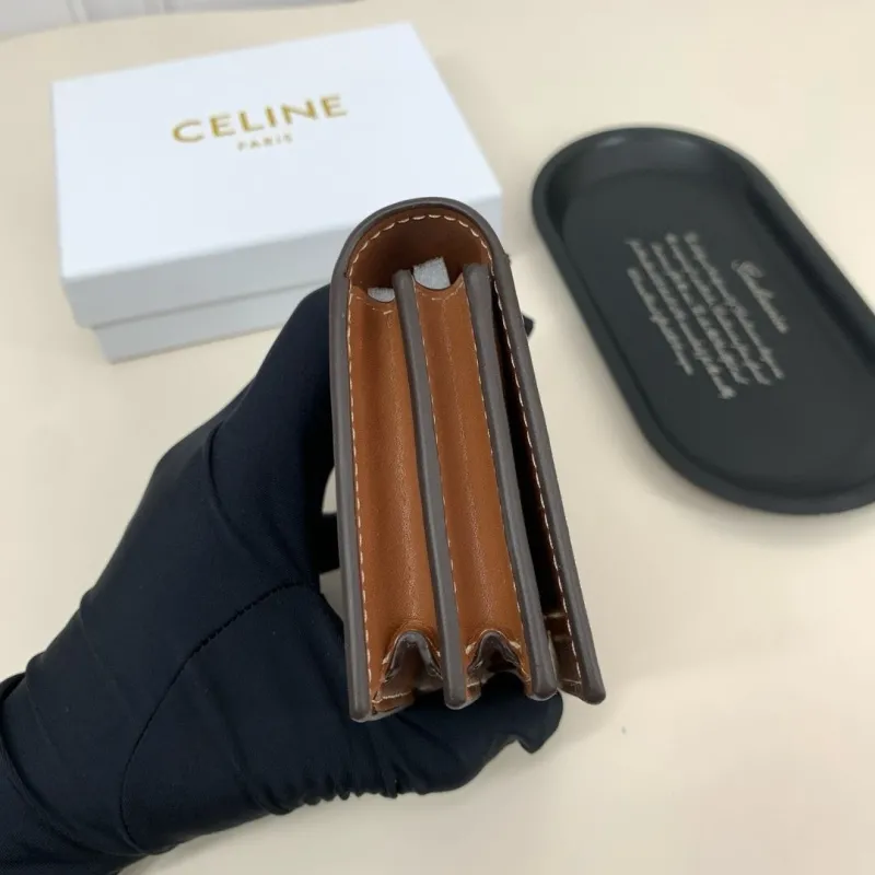 Celine Brown Leather Wallet - Image 6