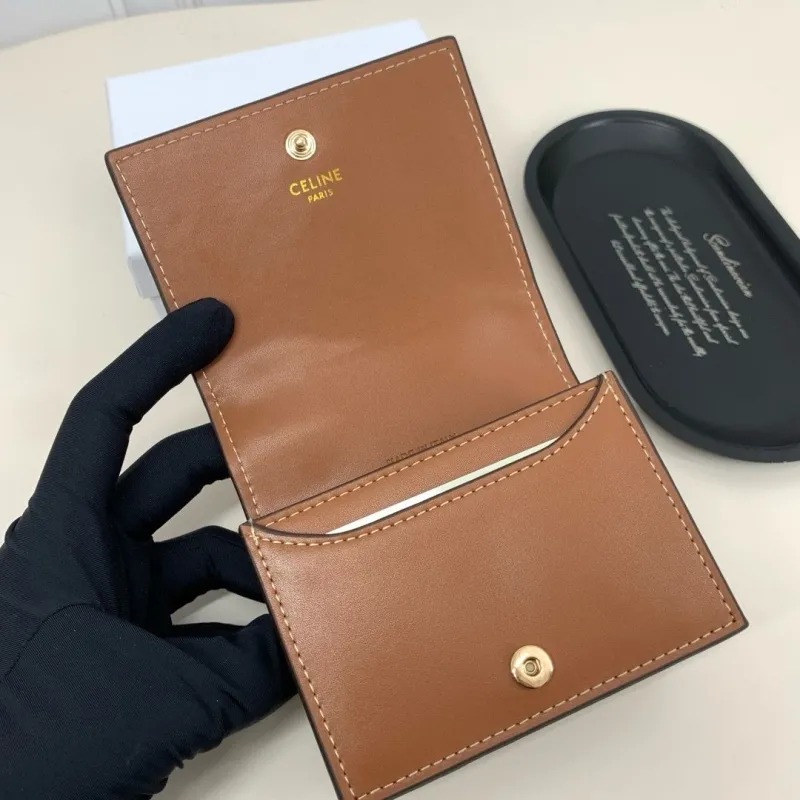 Celine Brown Leather Wallet - Image 7