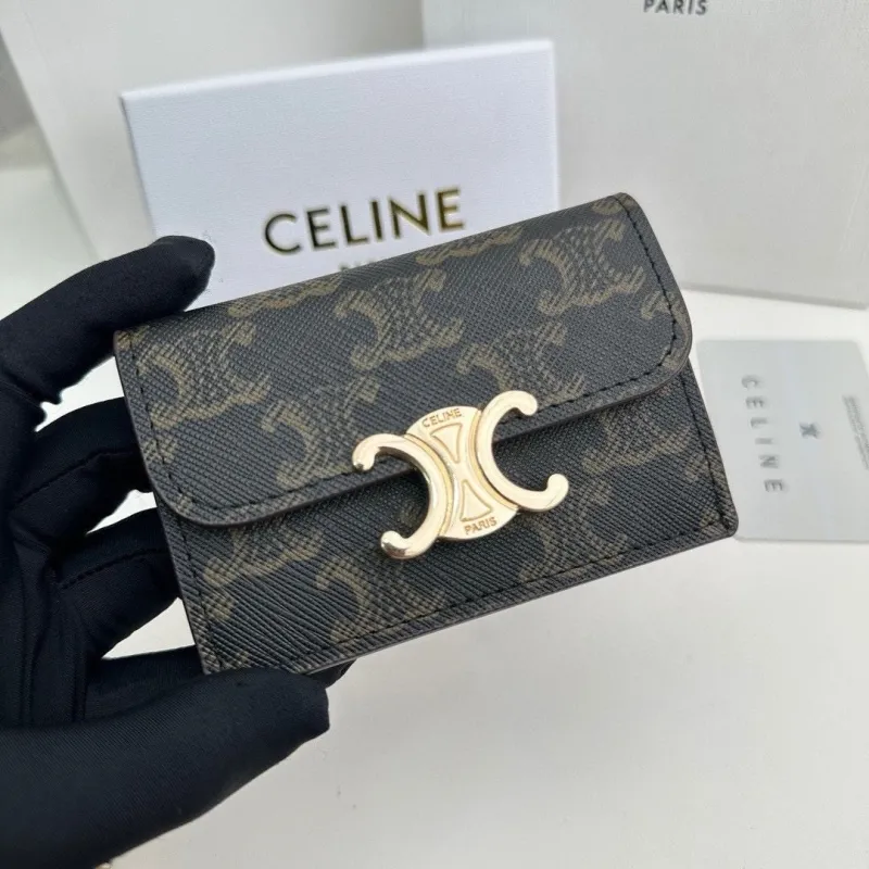 Celine Small Monogram Brown Card Wallet 73 - Image 3