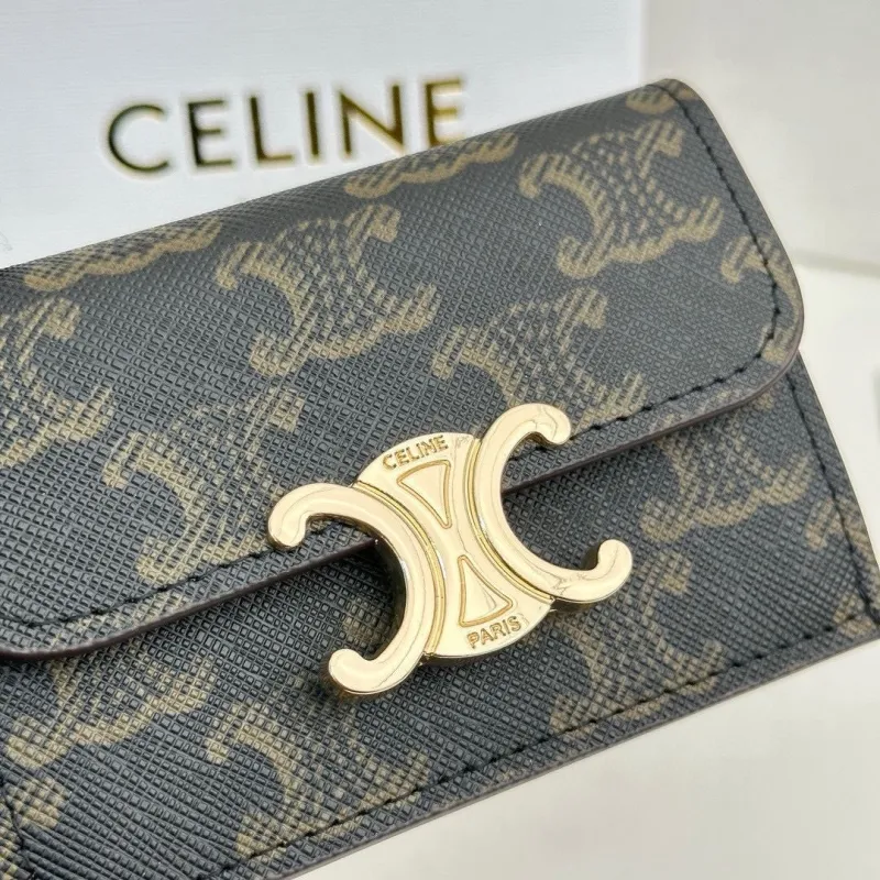 Celine Small Monogram Brown Card Wallet 73 - Image 4