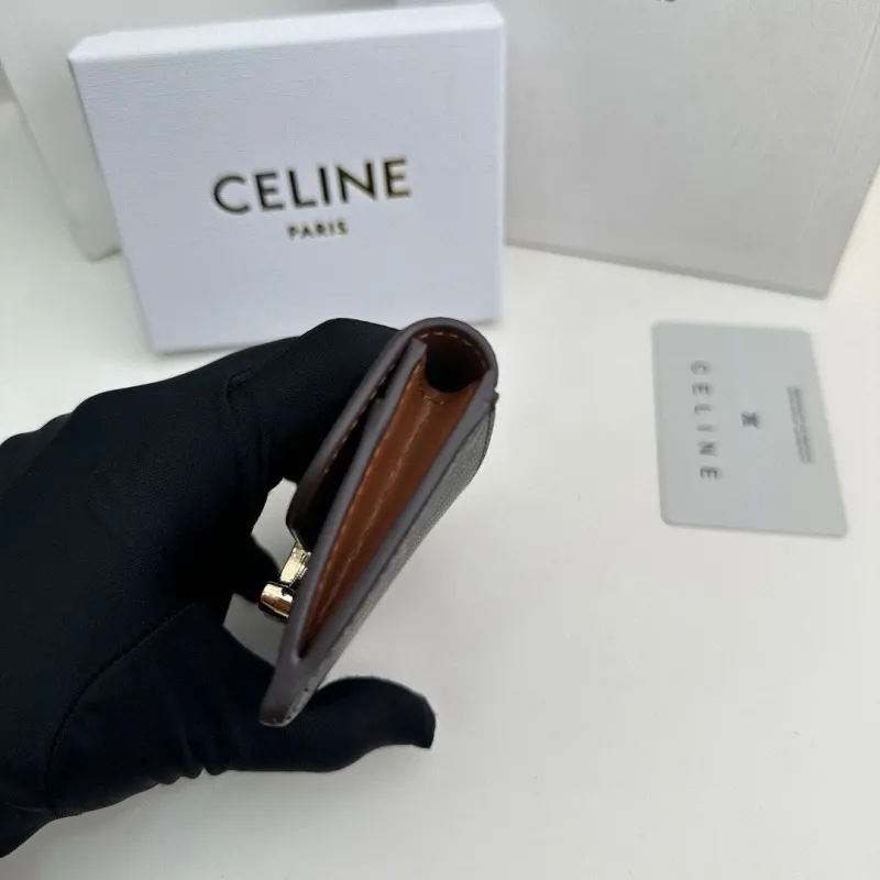 Celine Small Monogram Brown Card Wallet 73 - Image 5