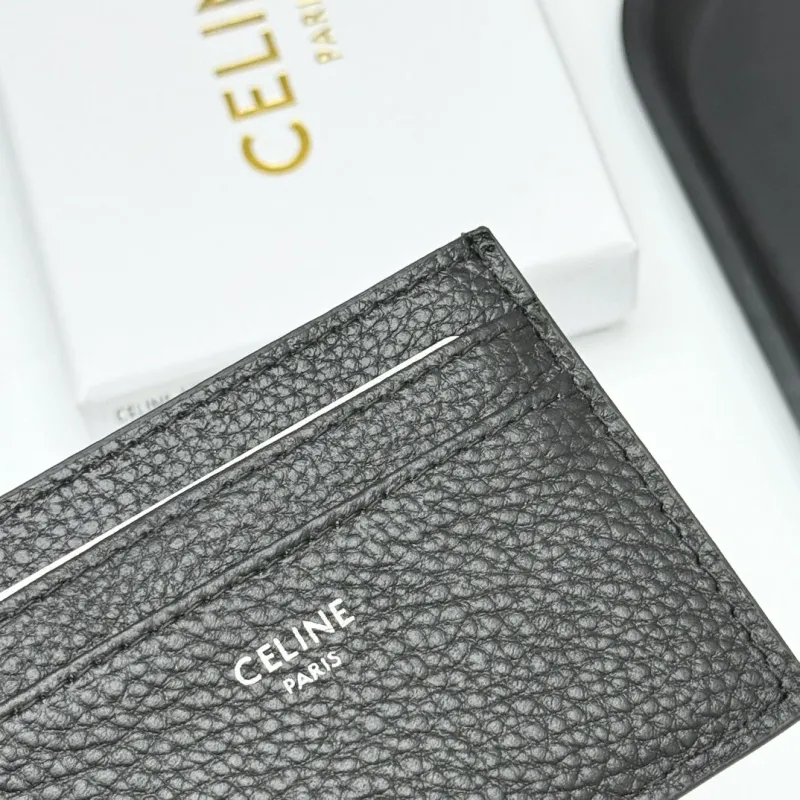 Celine Black Leather Card Holder 2389 - Image 5