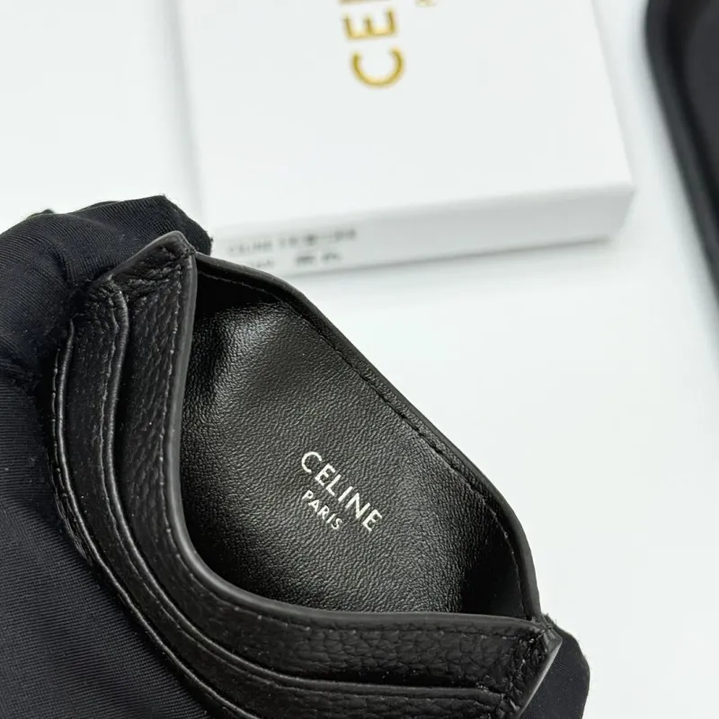 Celine Black Leather Card Holder 2389 - Image 7