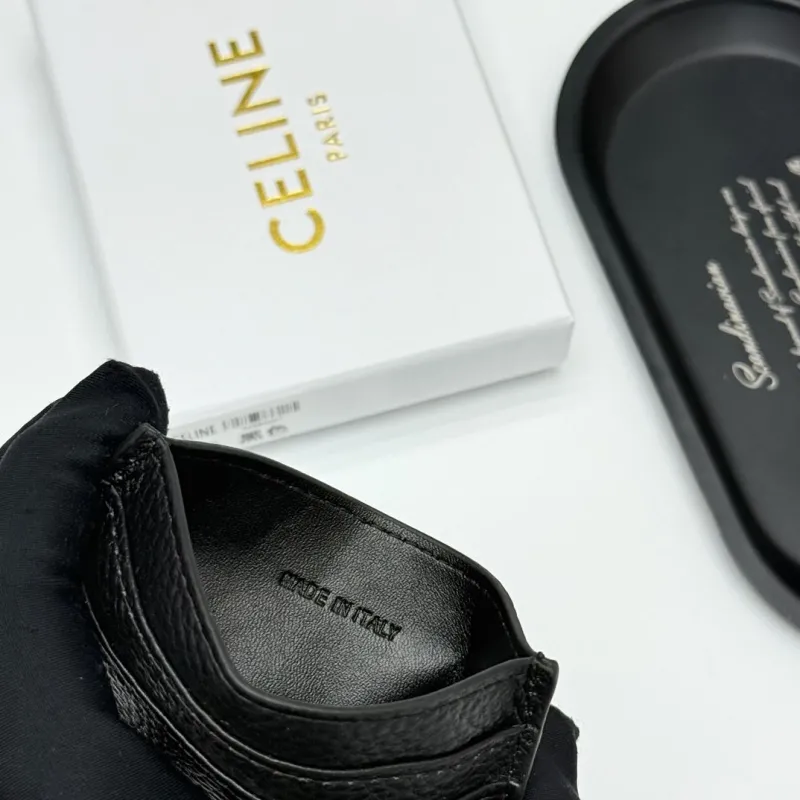 Celine Black Leather Card Holder 2389 - Image 8