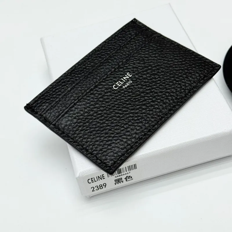Celine Black Leather Card Holder 2389 - Image 9