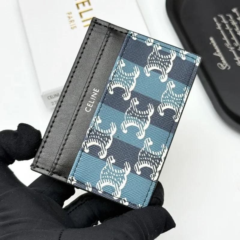 Celine Blue Monogram Card Holder - Image 3