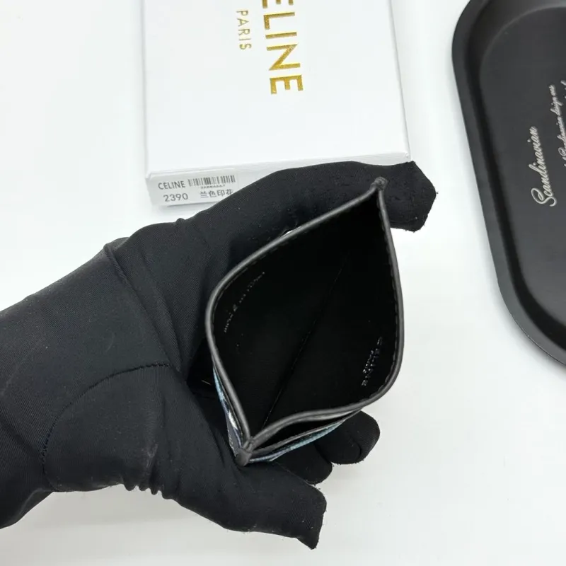 Celine Blue Monogram Card Holder - Image 6
