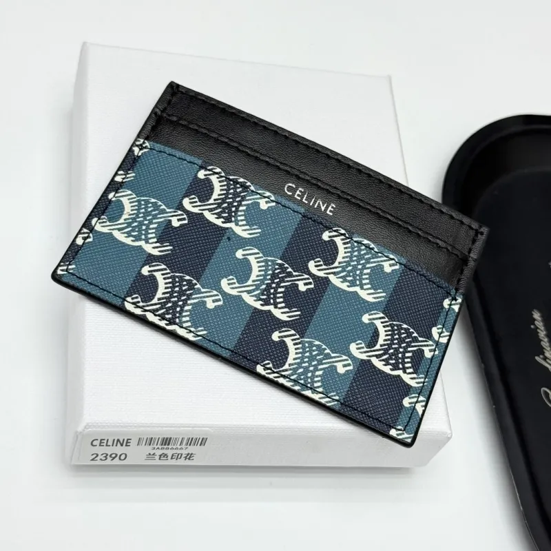 Celine Blue Monogram Card Holder - Image 9