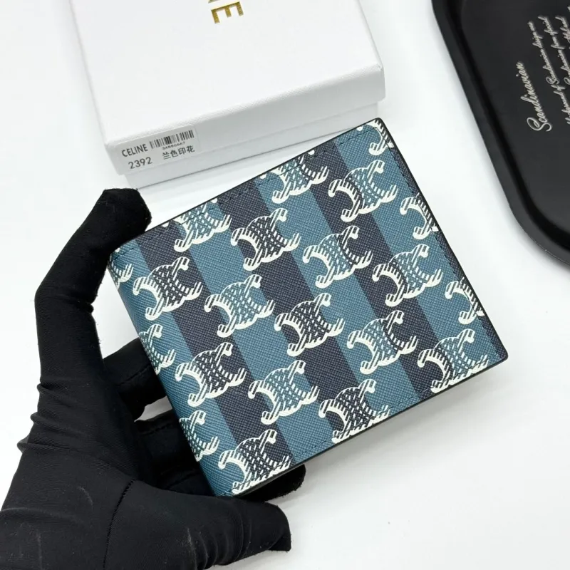 Alternative view of Celine Blue Monogram Bifold Wallet 2392