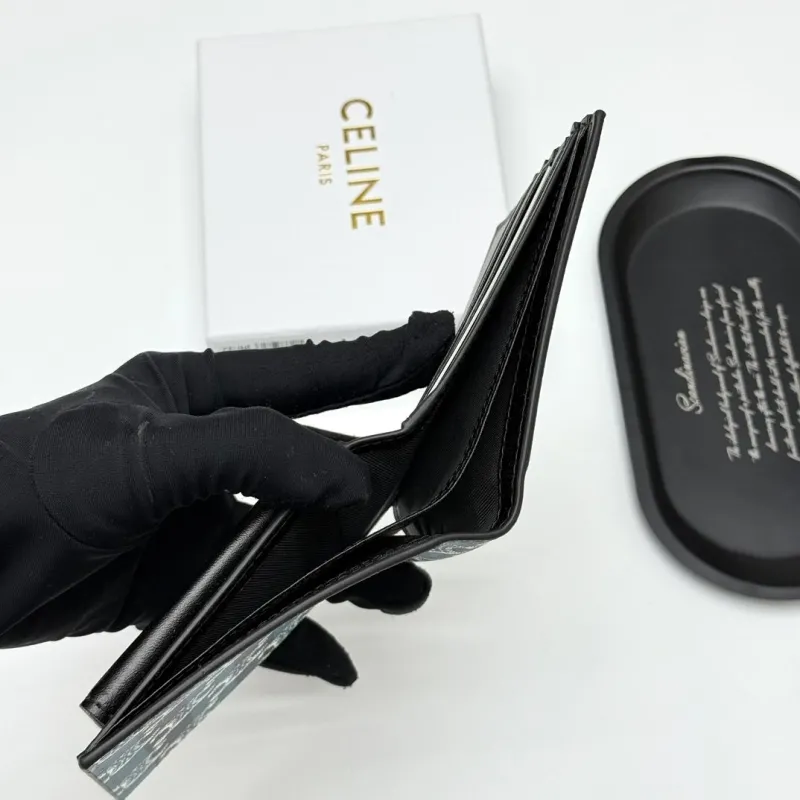 Celine Blue Monogram Bifold Wallet 2392 - Image 8