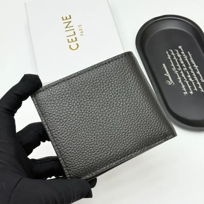Celine Black Leather Bifold Wallet 2393 - Image 4
