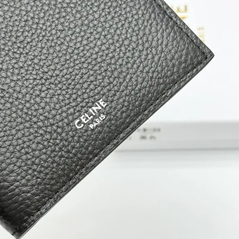 Celine Black Leather Bifold Wallet 2393 - Image 5