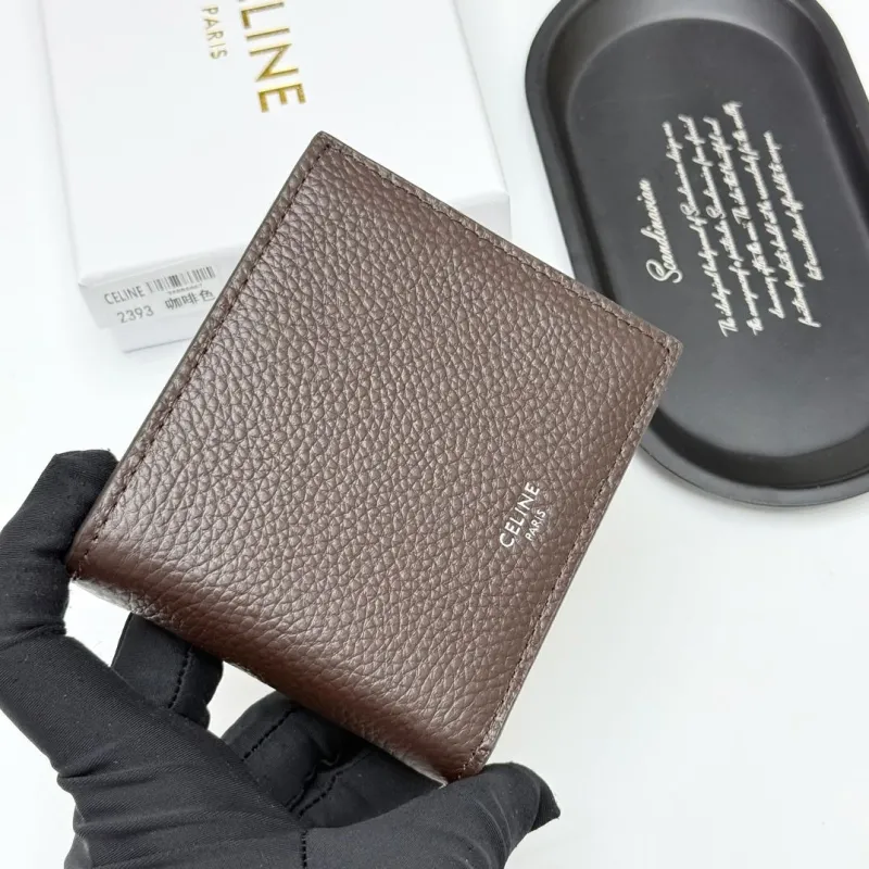 Celine 2393 Brown Leather Bifold Wallet - Image 3
