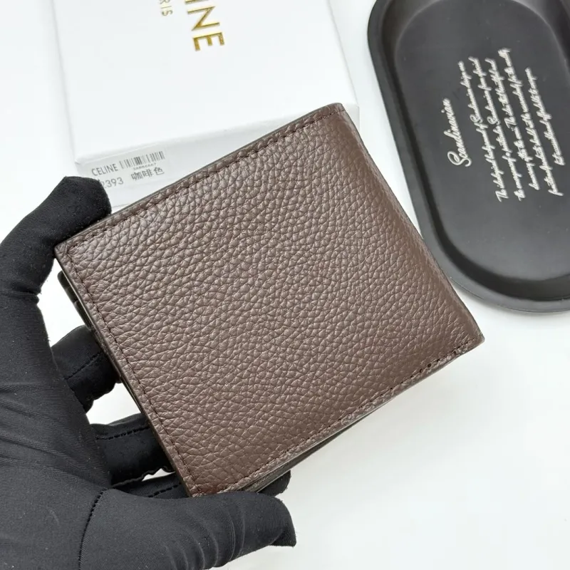 Celine 2393 Brown Leather Bifold Wallet - Image 4
