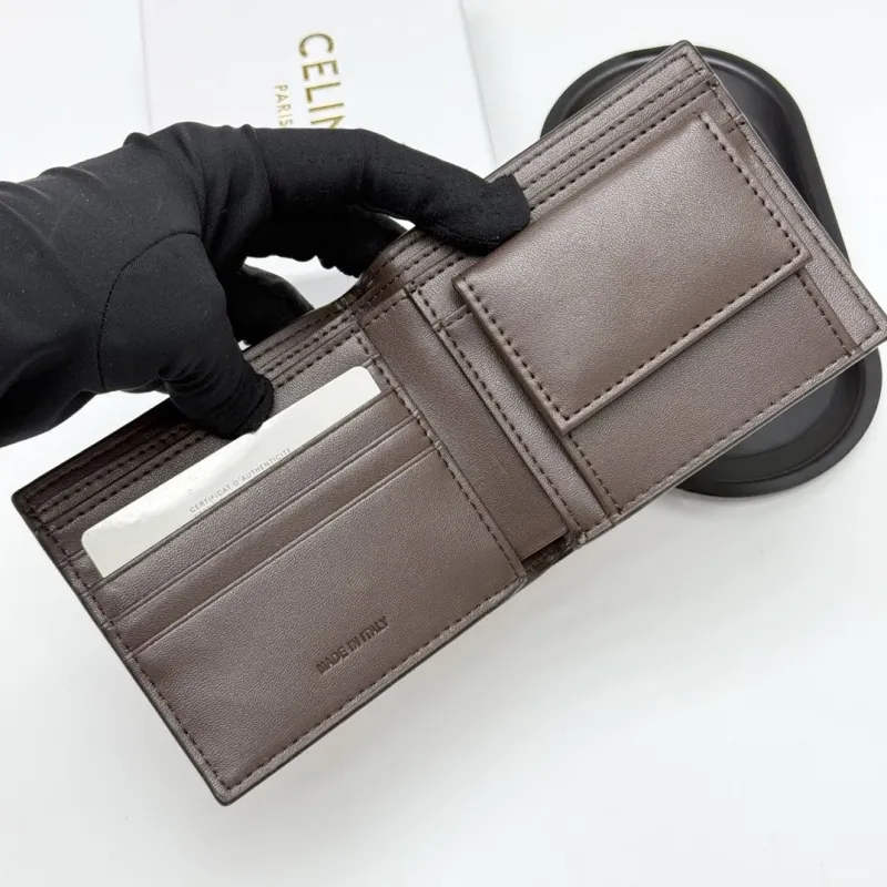 Celine 2393 Brown Leather Bifold Wallet - Image 7