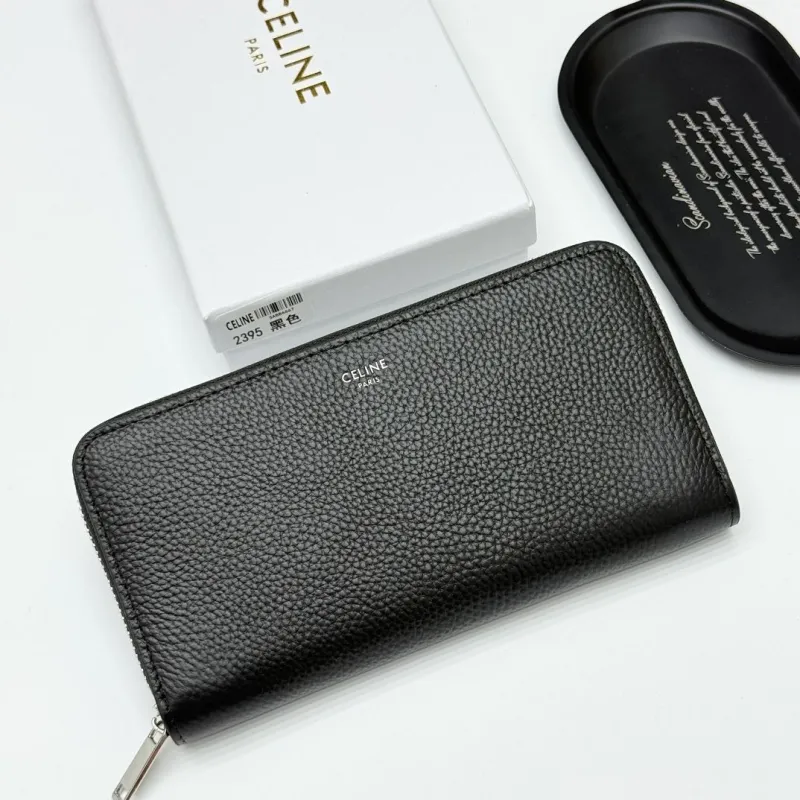 Celine Black Zip Around Wallet 2395