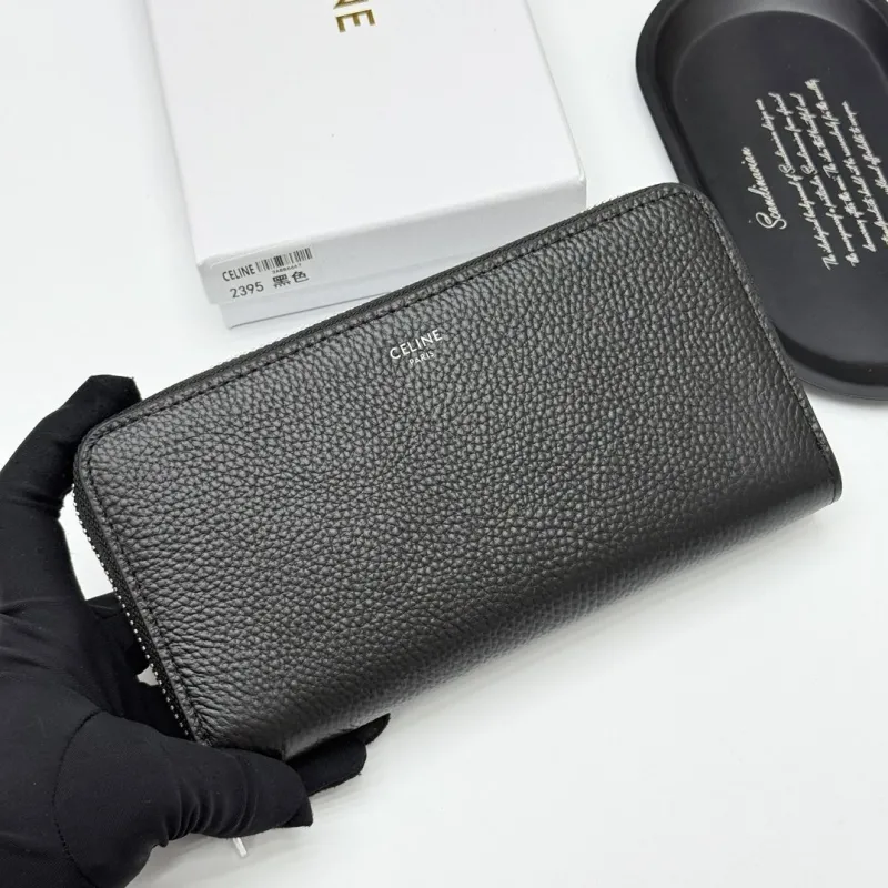 Alternative view of Celine Black Zip Around Wallet 2395