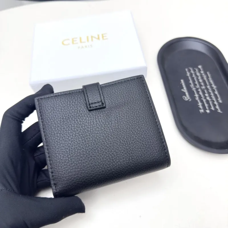 Celine Black Leather Bifold Wallet - Image 4