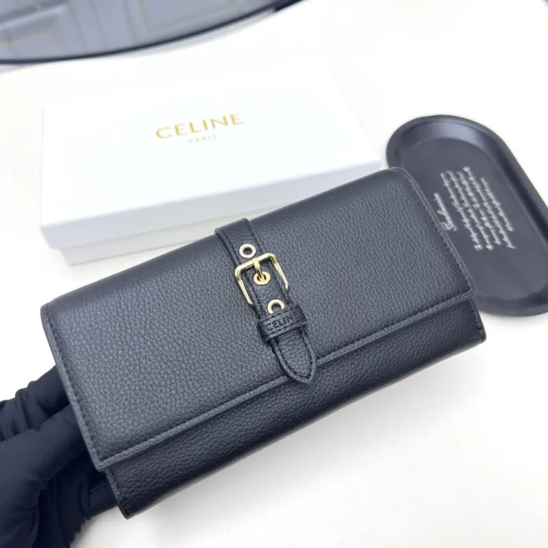 Alternative view of Celine Black Leather Long Wallet