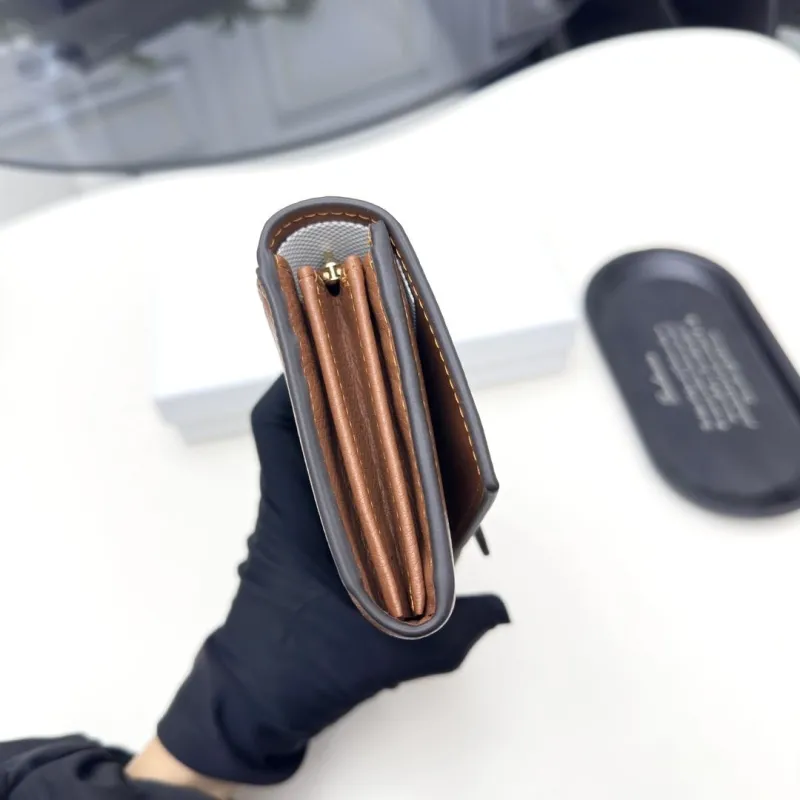 Celine Brown Leather Long Wallet - Image 5