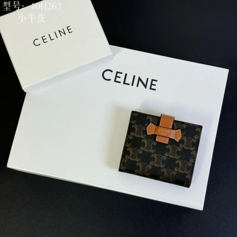Celine 10H262 Small Leather Wallet