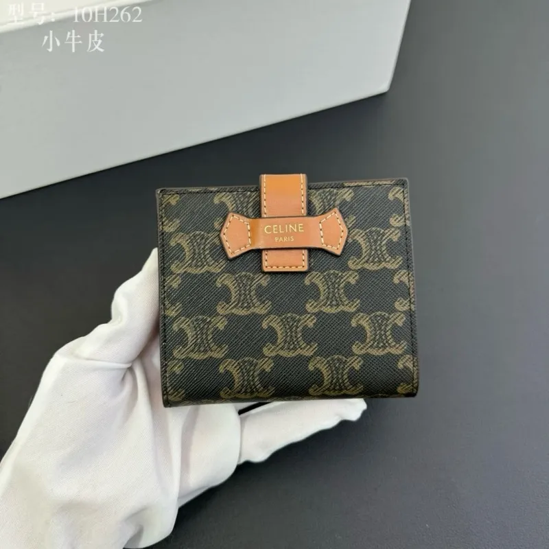 Celine 10H262 Small Leather Wallet - Image 3