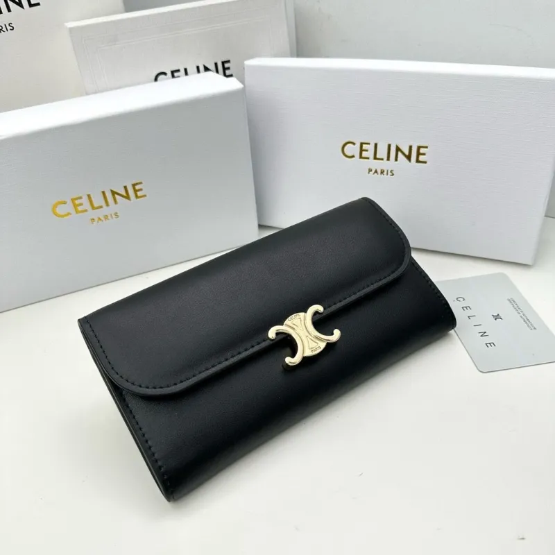 Alternative view of Celine Black Leather Long Wallet