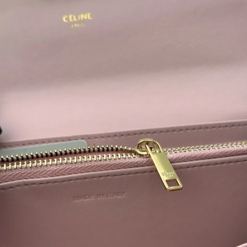 Celine Pink Leather Long Wallet - Image 7
