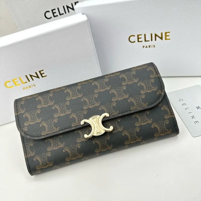 Celine Brown Monogram Long Wallet