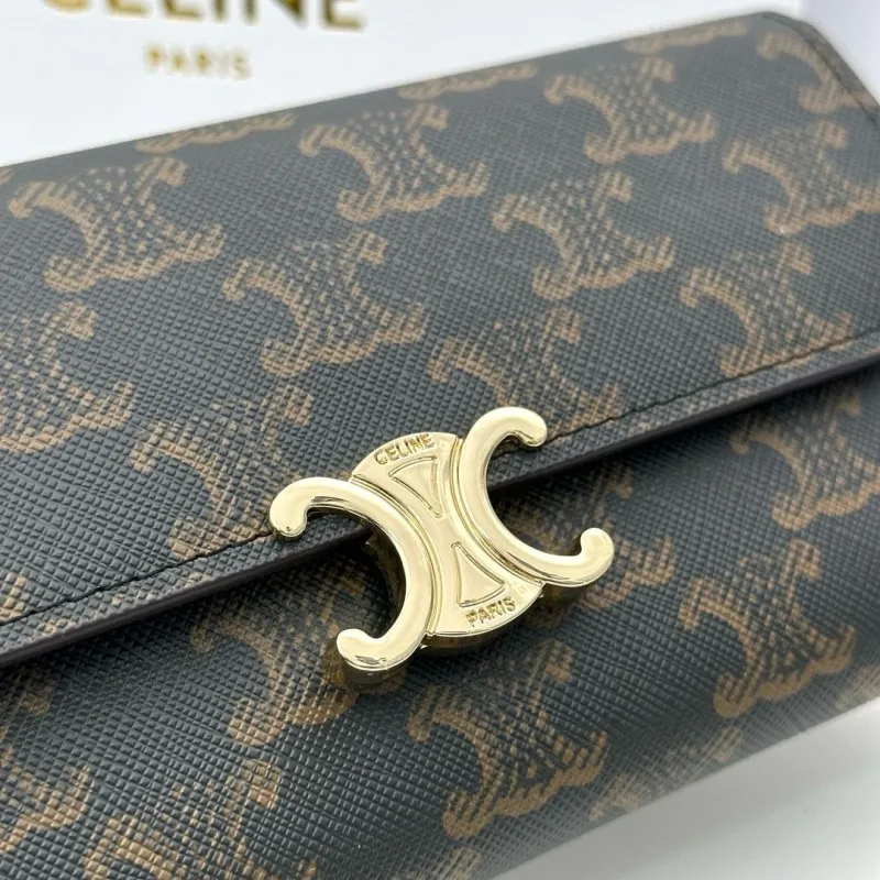 Celine Brown Monogram Long Wallet - Image 5