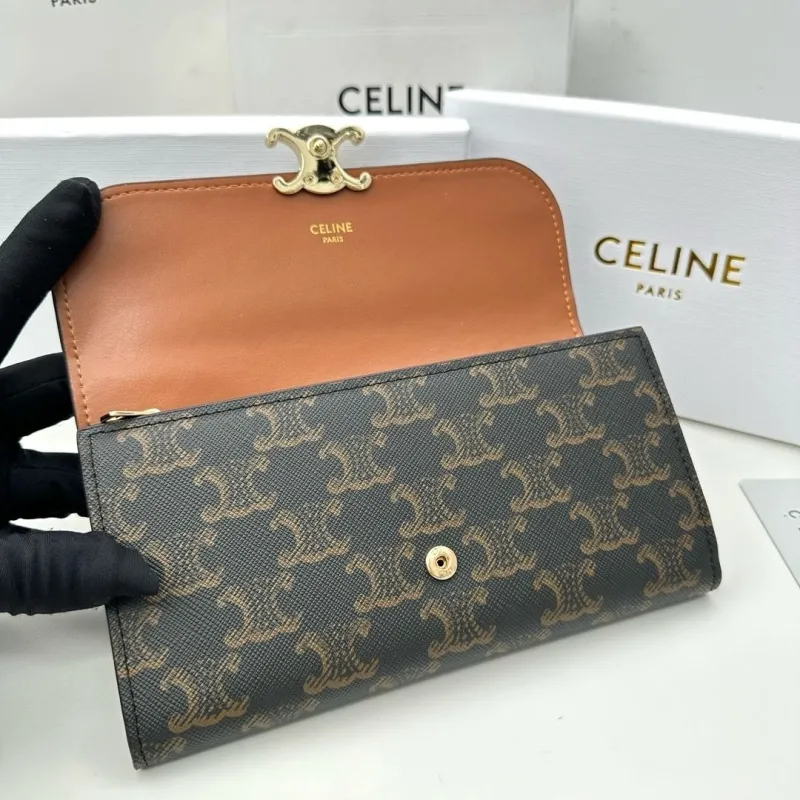 Celine Brown Monogram Long Wallet - Image 6