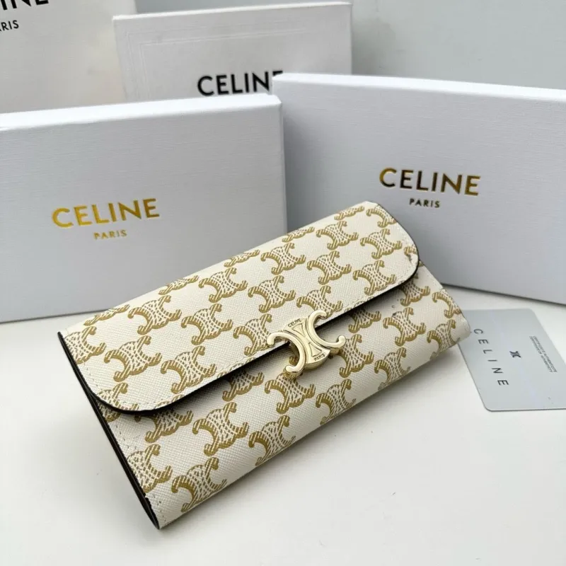 Alternative view of Celine White Gold Monogram Long Wallet