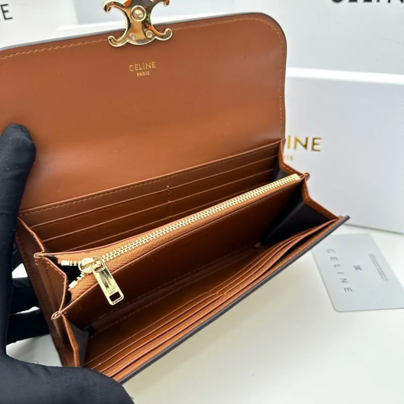 Celine White Gold Monogram Long Wallet - Image 5