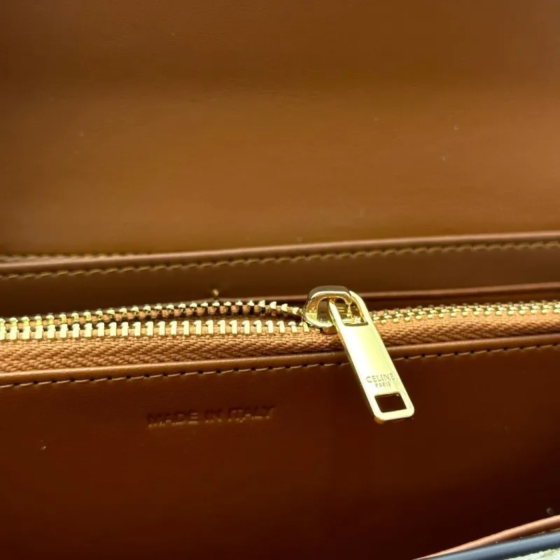 Celine White Gold Monogram Long Wallet - Image 6