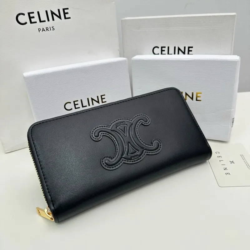 Alternative view of Celine Black Zip Around Leather Wallet