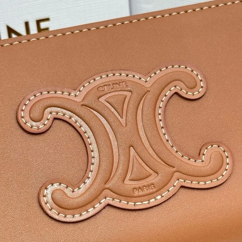 Celine Brown Zip Around Leather Wallet - Image 5