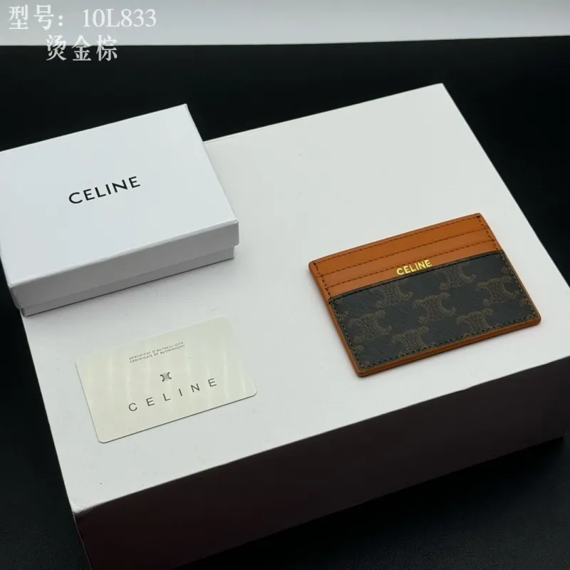 Alternative view of Celine 10L833 Brown Card Holder