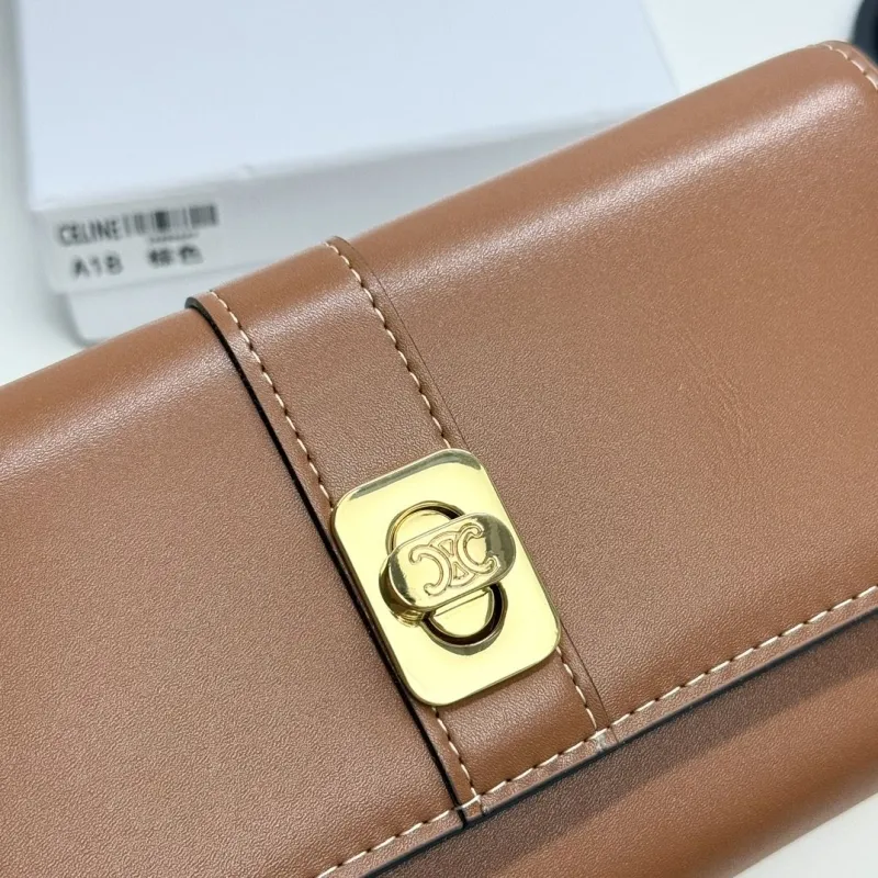 Celine A18 Brown Leather Wallet - Image 5