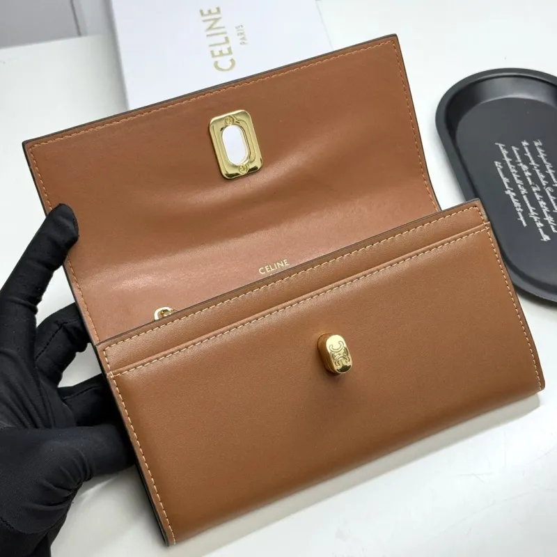 Celine A18 Brown Leather Wallet - Image 6