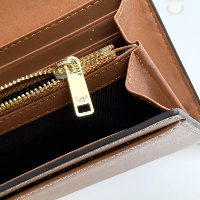 Celine A18 Brown Leather Wallet - Image 8