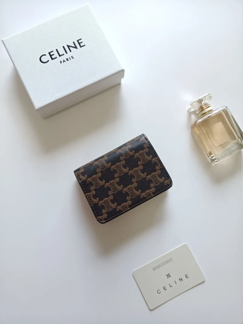 Celine Brown Monogram Compact Wallet - Image 3