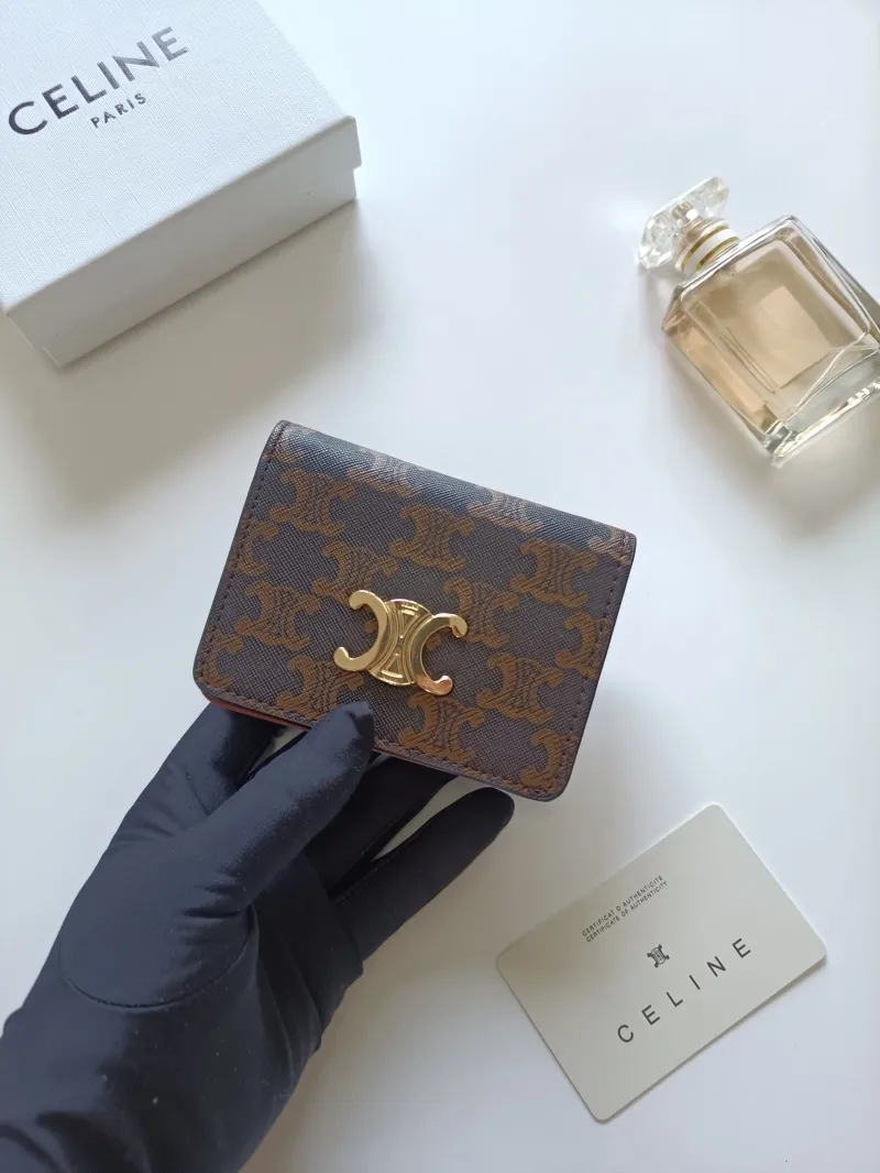 Celine Brown Monogram Compact Wallet - Image 4