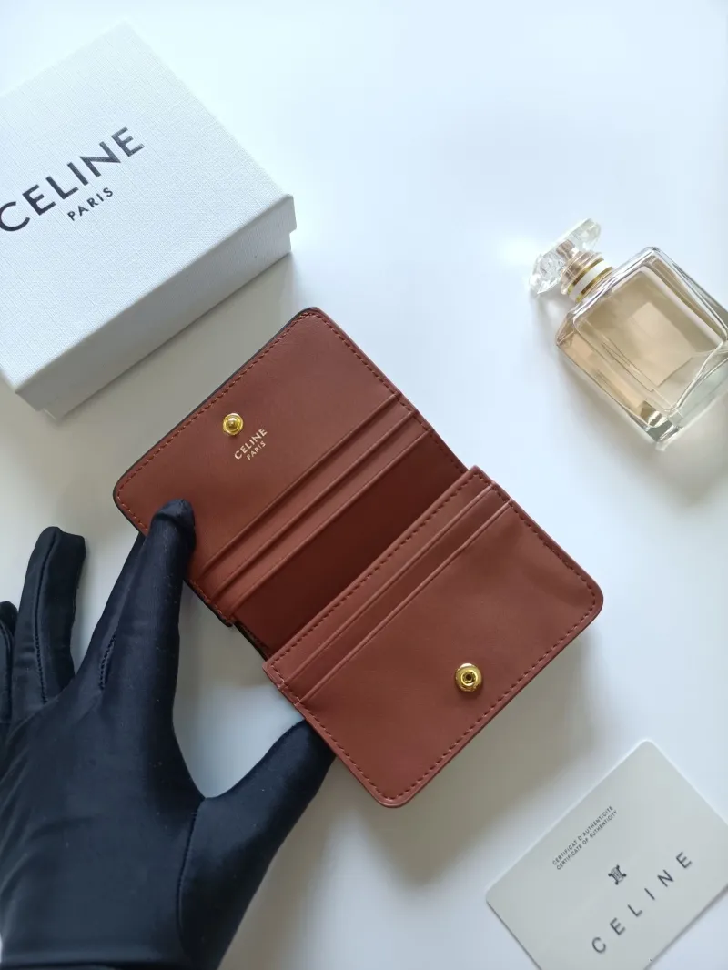 Celine Brown Monogram Compact Wallet - Image 5