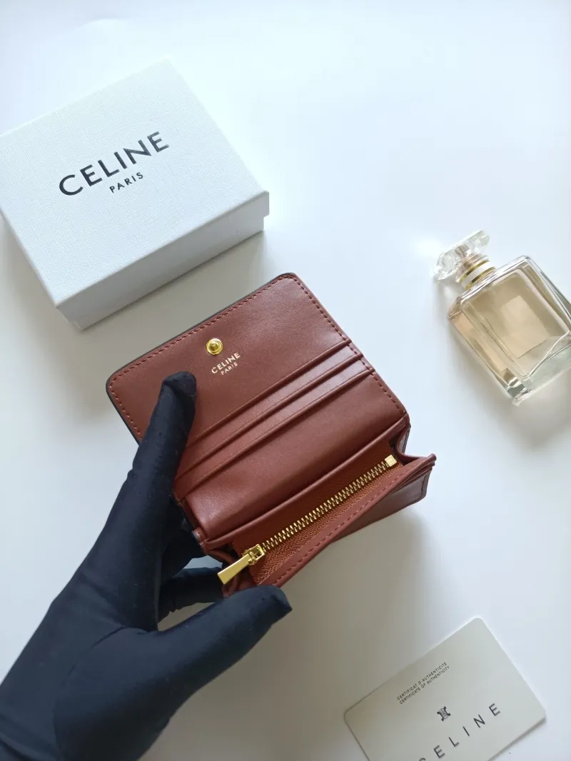 Celine Brown Monogram Compact Wallet - Image 6