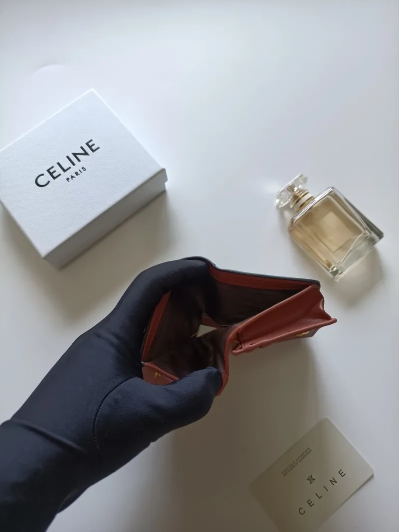 Celine Brown Monogram Compact Wallet - Image 7
