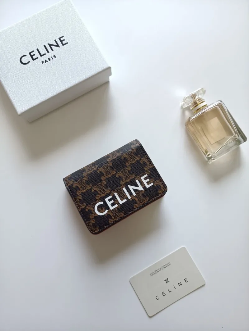 Celine Monogram Dark Brown Bifold Wallet