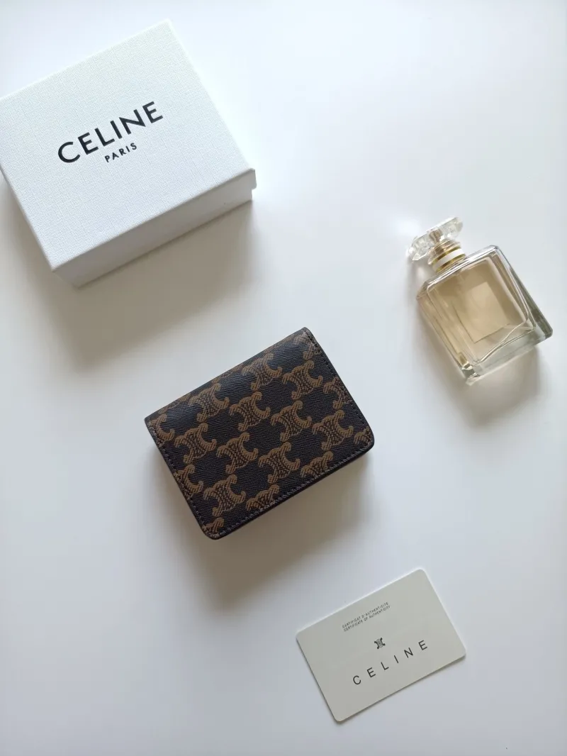 Celine Monogram Dark Brown Bifold Wallet - Image 3